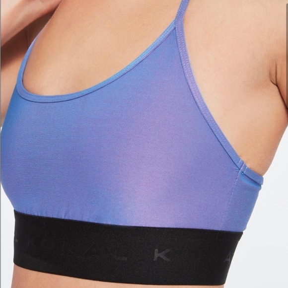 NWOT Revolve Koral Sweeper Iridescente Sports Bra in Auralite (Disco Blue) Large - Picture 4 of 15